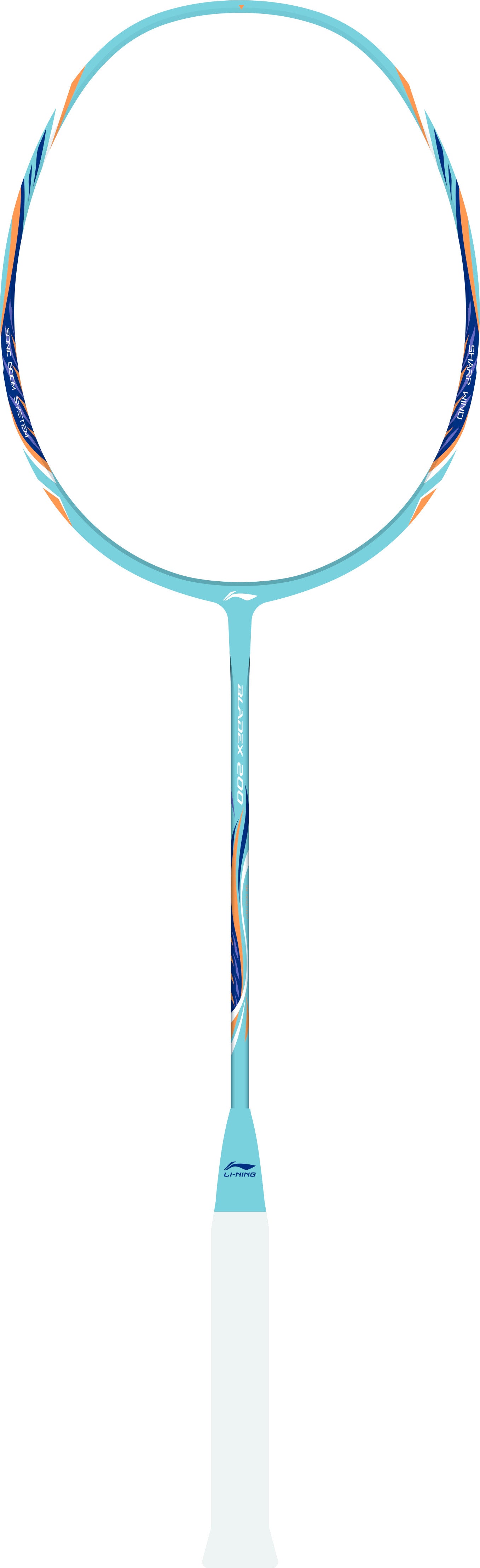 Badmintonschläger BladeX 100 (5U) schwarz/blau bespannt - AYPV041-50
