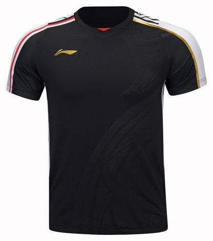 Herren Sportshirt "International Stars" schwarz/weiß - AAYT073-3