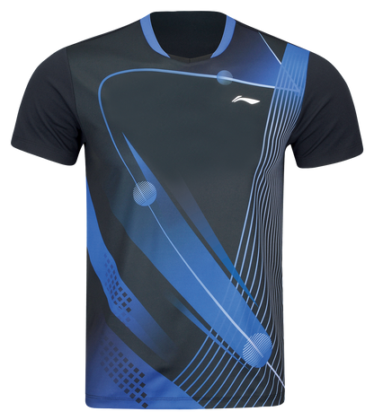 Tischtennis Unisex Zone Wettkampftrikot - schwarz - AAYW013-1