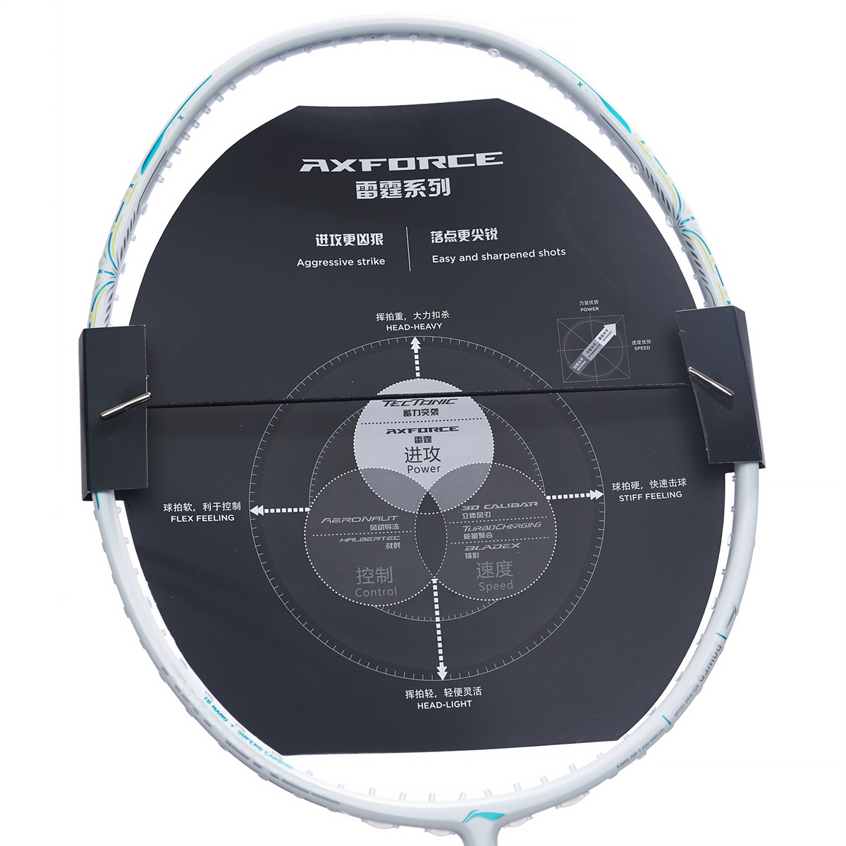 Badmintonschläger AXFORCE 60 (4U) White - unbespannt - AYPT053-1/AYPT281-4