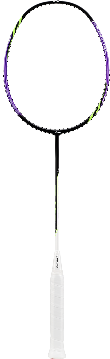 Badmintonschläger HalberTec 1000 (4U) schwarz/lila - bespannt  - AYPV021-40